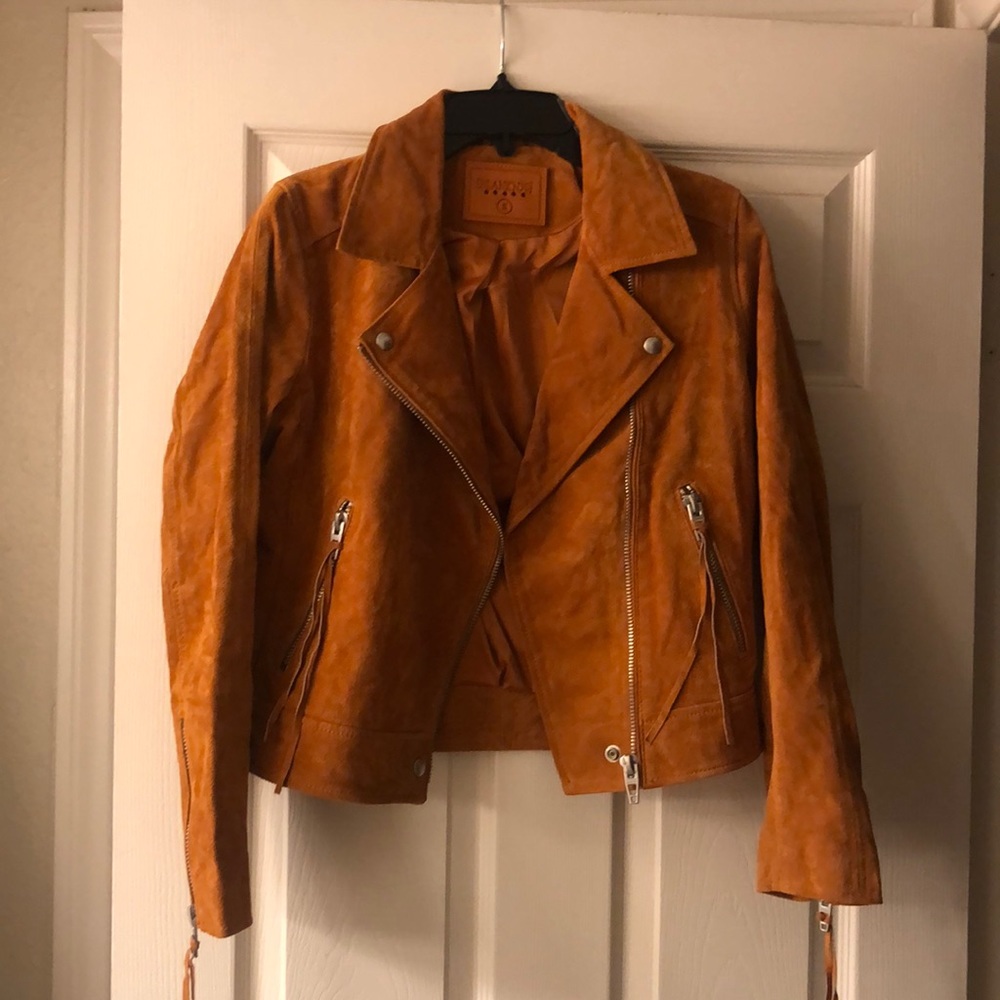Blank NYC Suede Fringe Moto Jacket